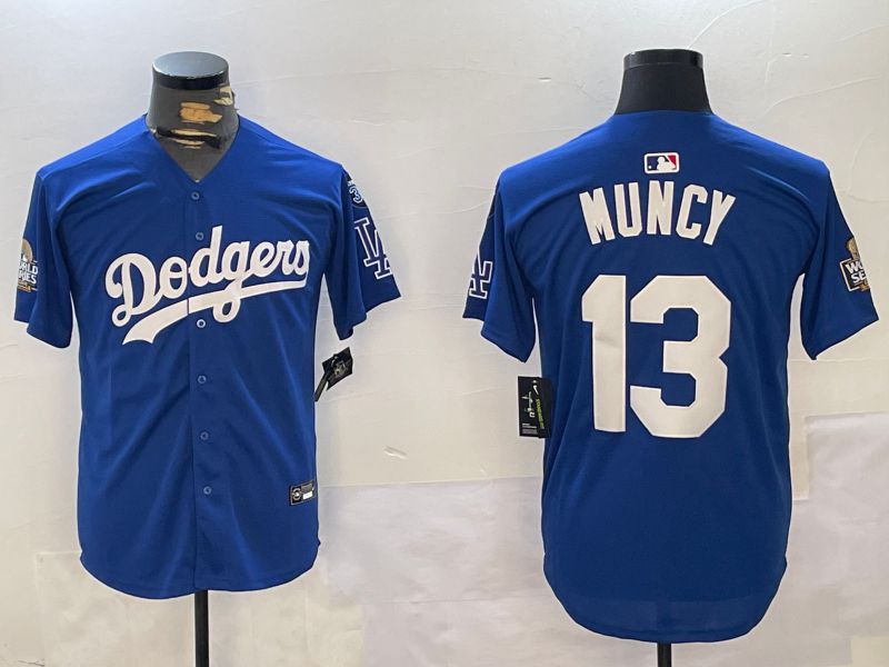 Men Los Angeles Dodgers #13 Muncy Blue Game 2024 Nike MLB Jersey style 11204